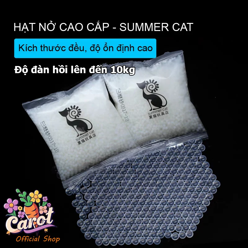 Hạt Nở Siêu Dai Trắng Sữa , Trắng Trong 7.3 – 7.5mm, Độ Đàn Hồi 7kg – 10kg