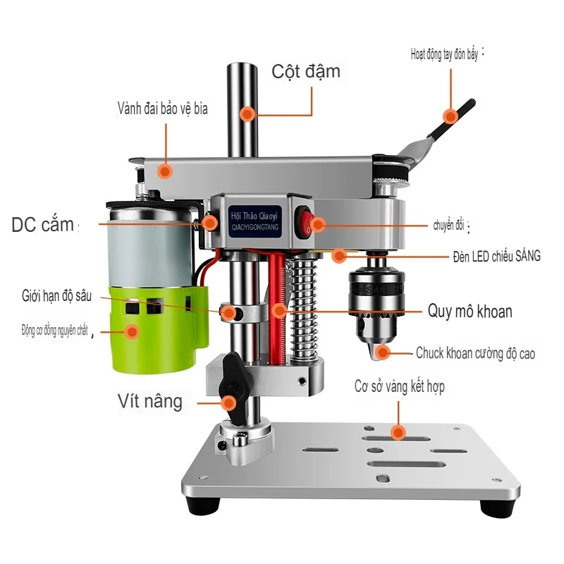 [Hàng Order] Máy Khoan Bàn Mini Nhỏ Gọn DIY Làm Đồ Thủ Công, ảnh 5