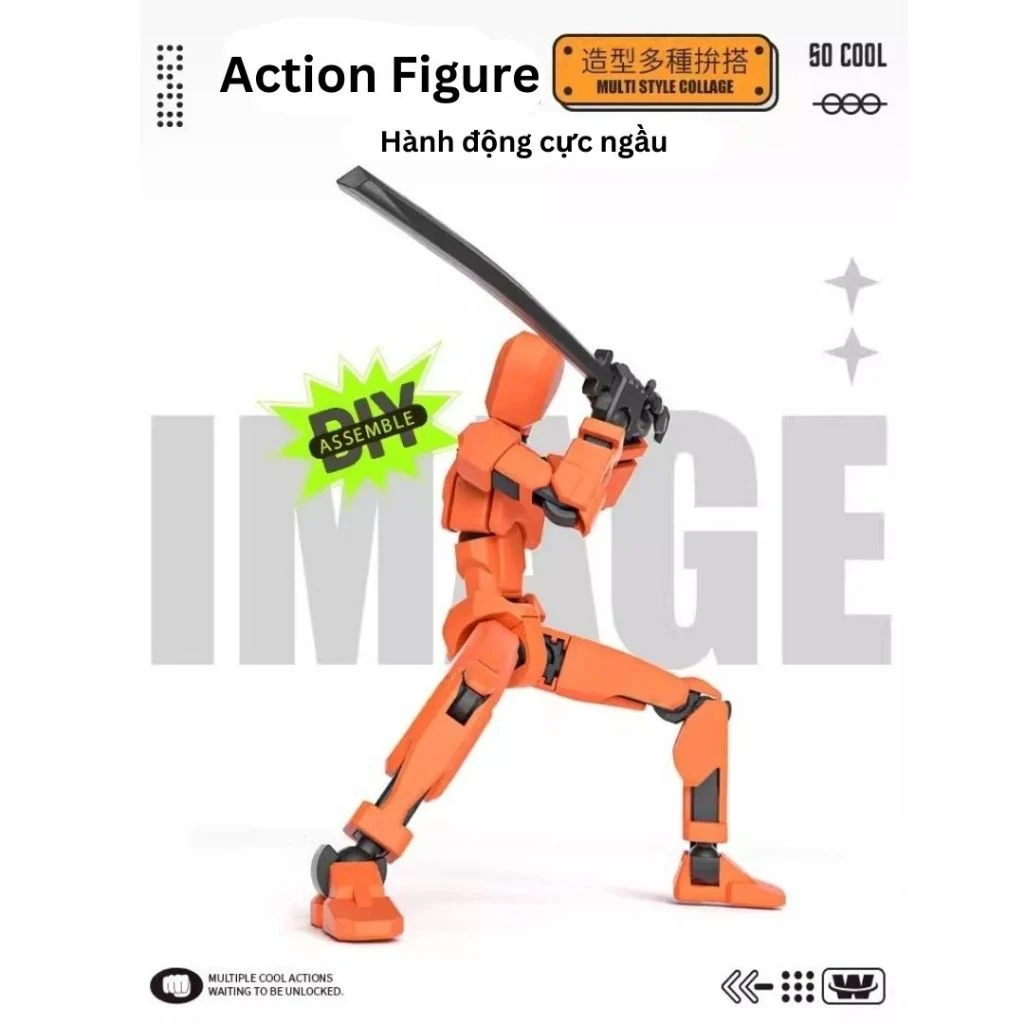 Mô Hình Action Figure Dummy DIY Điều Chỉnh Hành Động Trang Trí