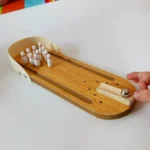 Bộ đồ chơi bowling mini để bàn bằng gỗ – Đồ chơi giáo dục sáng tạo cho trẻ em, chất liệu gỗ thật, ảnh 3