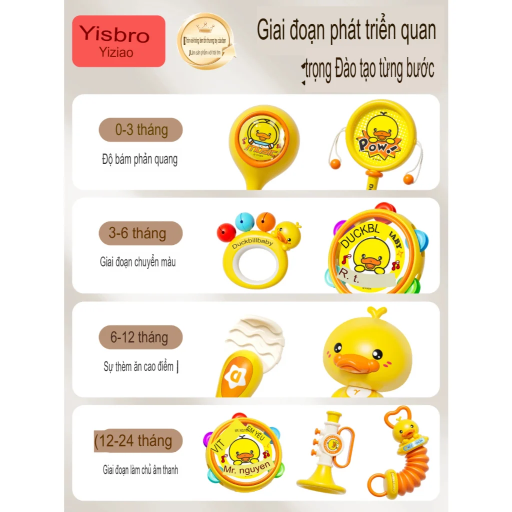 Bộ Nhạc Cụ Duckbill – Giúp Bé Làm Quen Âm Thanh Tập Nói, ảnh 2