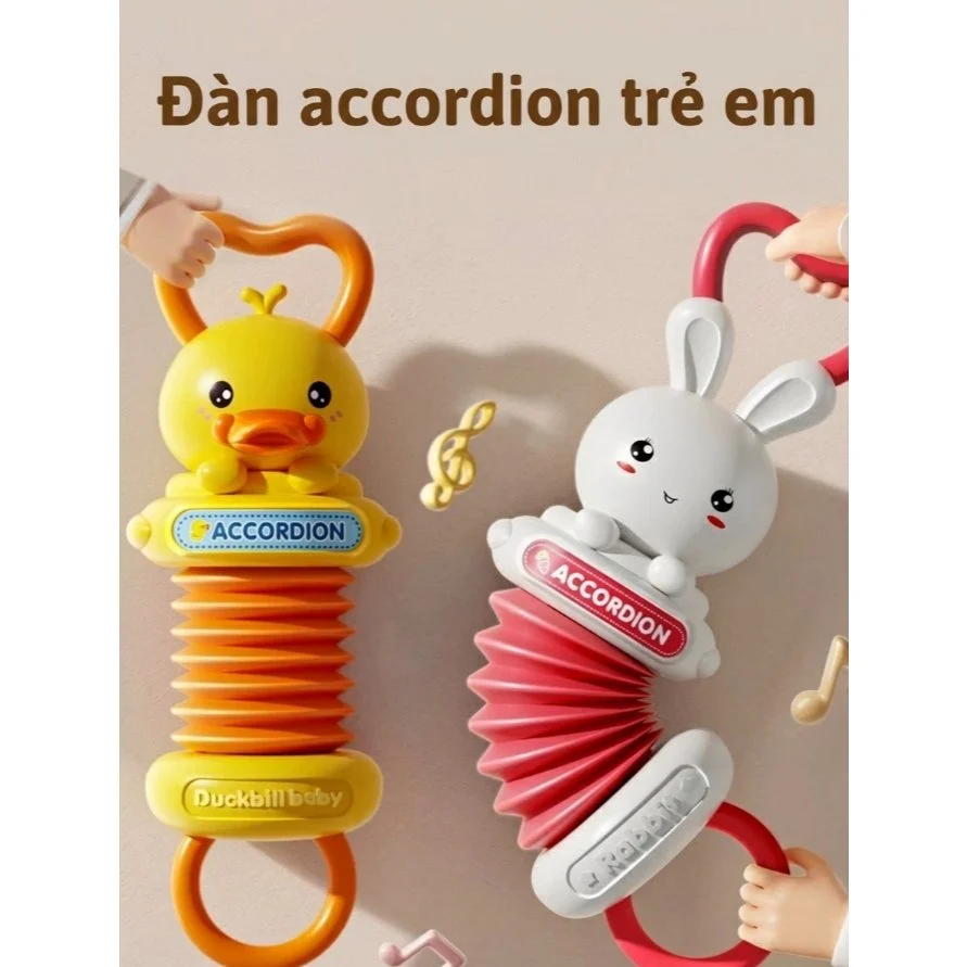 Đàn Accordion Con Vịt Cho Bé, Rèn Luyện Cầm Nắm, Nghe Âm Nhạc