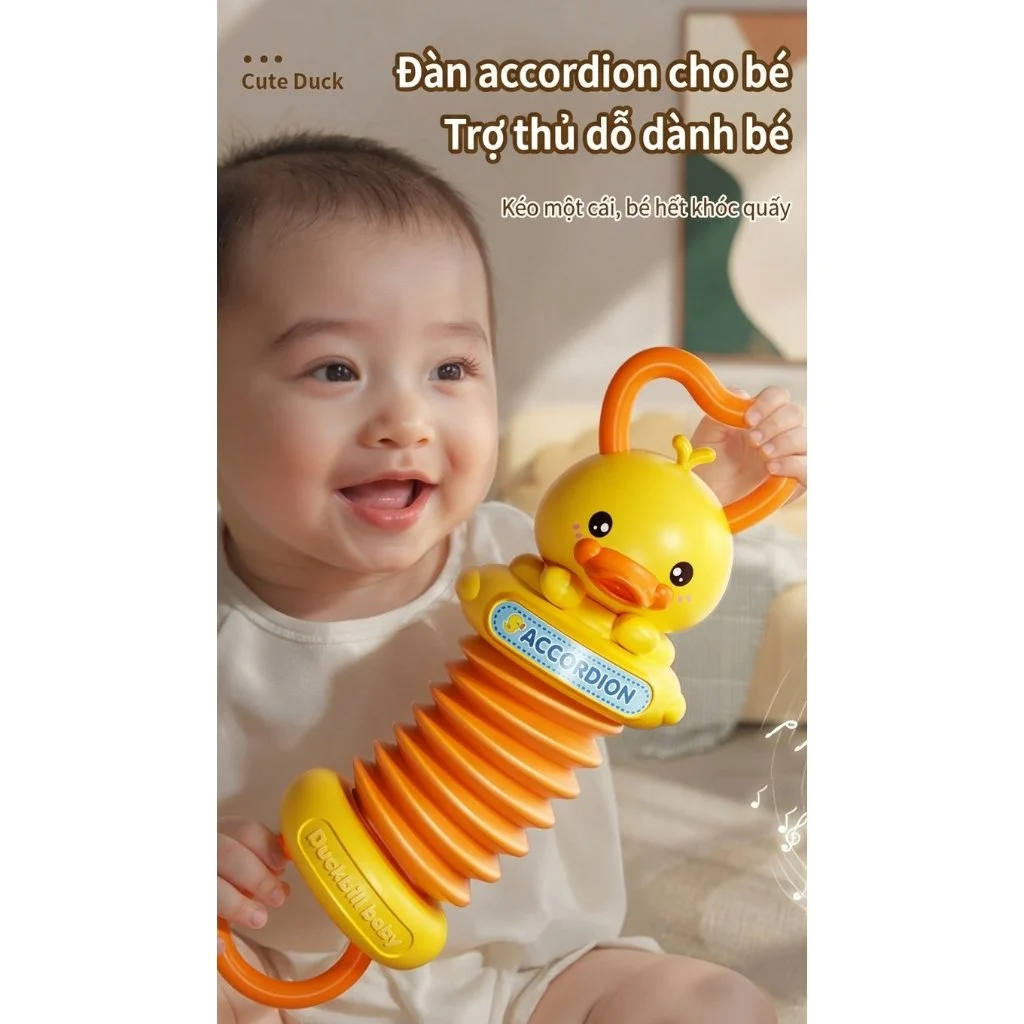 Đàn Accordion Con Vịt Cho Bé, Rèn Luyện Cầm Nắm, Nghe Âm Nhạc, ảnh 3
